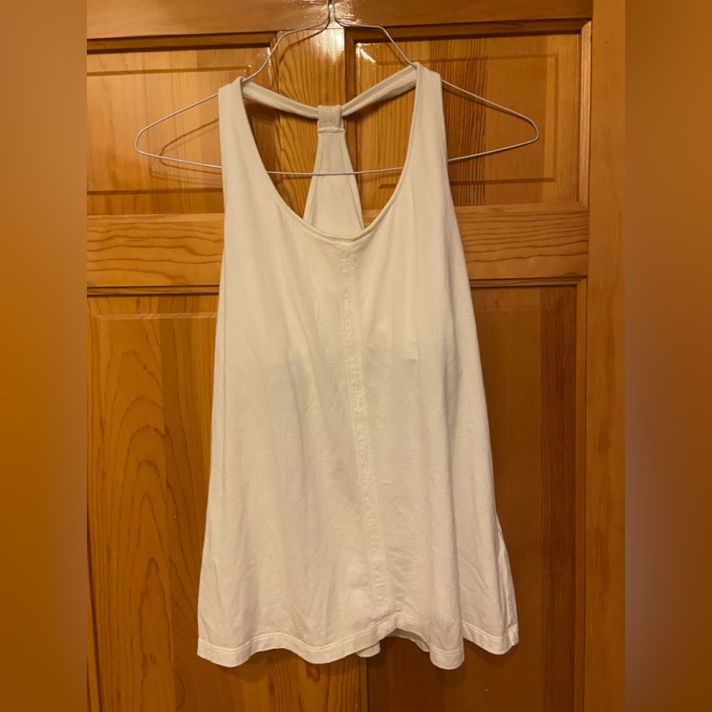 Patagonia White Sleeveless Backless Tank Top